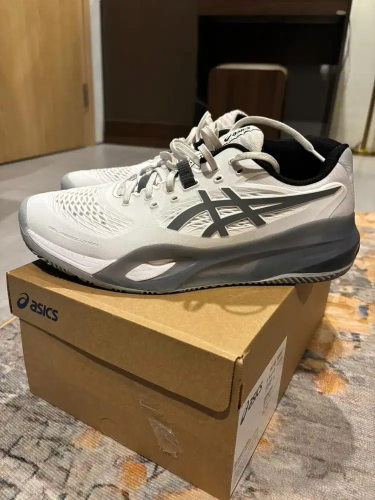 Sepatu Padel Asics Gel-Resolution X Padel White Steel Grey