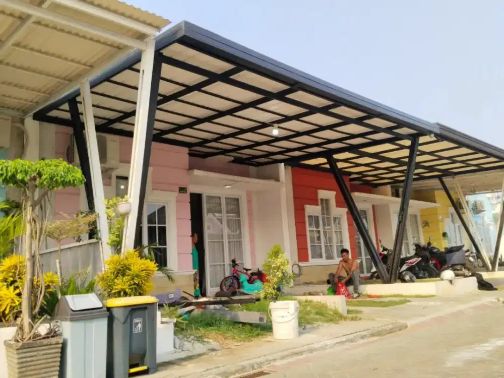 Kanopi baja ringan murah terpasang rapi