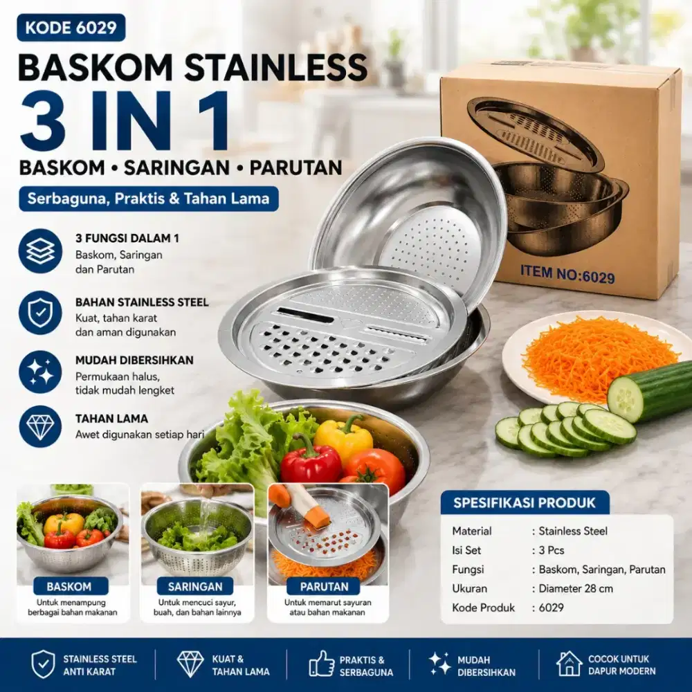 BASKOM PARUTAN 3in1 ( 6029)