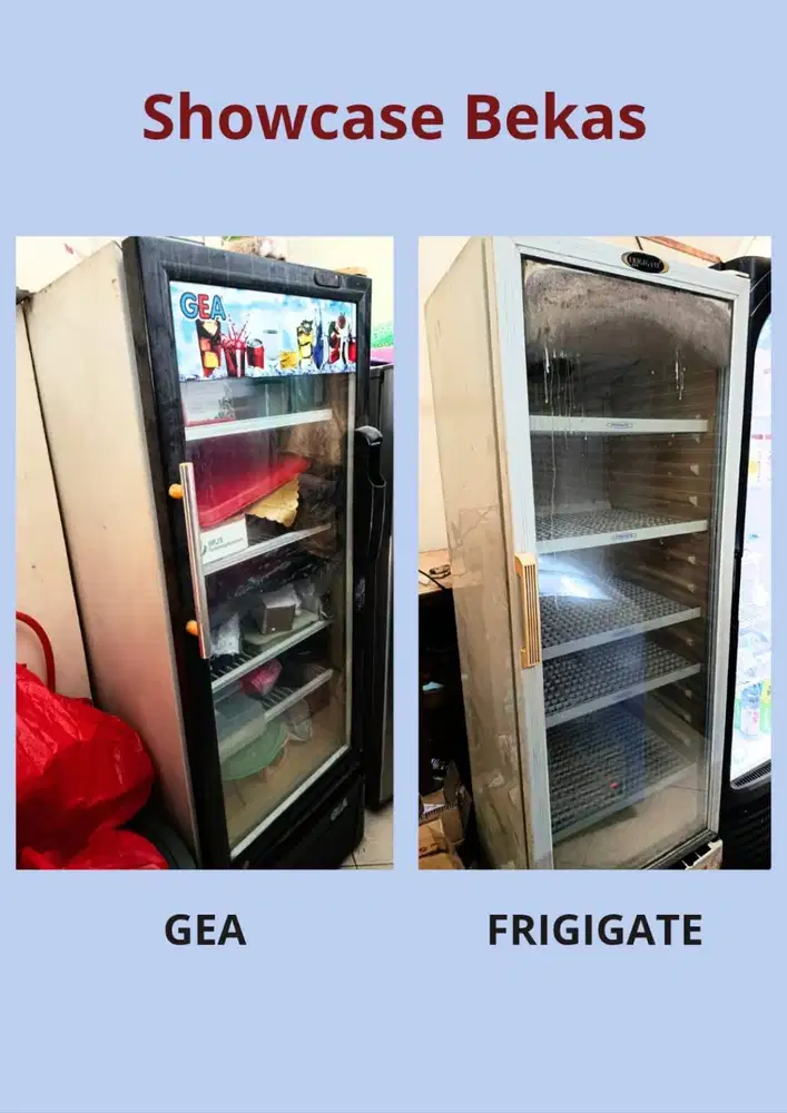 Showcase Pendingin Minuman Bekas 2 Unit (Merek GEA & FRIGIGATE)