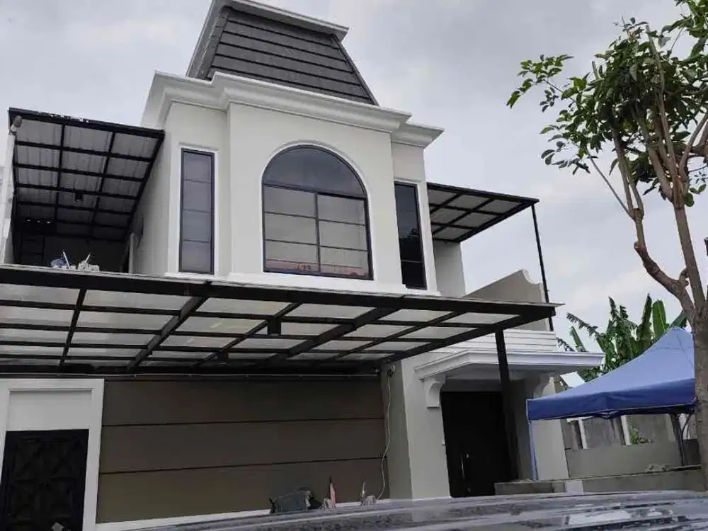 grand Kenjeran jual rugi rumah American style full furnished dan interior mewah siap huni surabaya timur