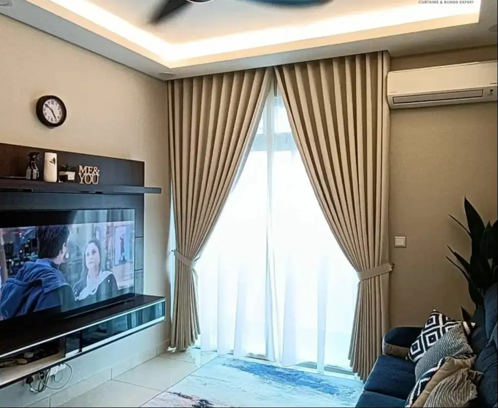 Jasa Pasang Gorden Custom Wallpaper Dinding 3D Gordyn Hordeng Korden