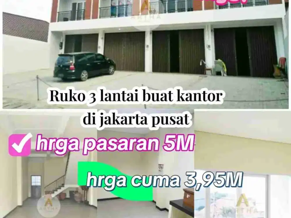 Dijual Ruko di jakarta pusat hrga di bawah pasar murah