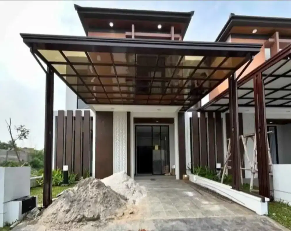 Kanopi atap solarplat minimalis