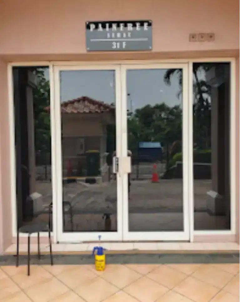 Sticker kaca film perumahan stiker riben oneway jendela pintu kantor
