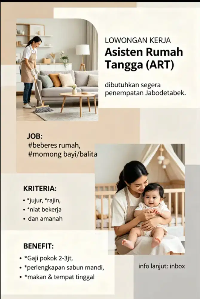 Dicari pekerja art