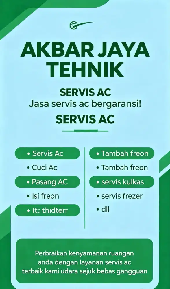 Jasa panggilan service AC kulkas mesin cuci flezer pompa air dll