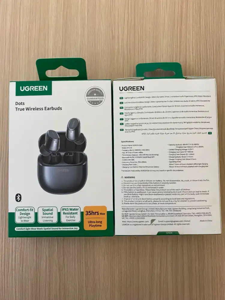 HF TWS Ugreen Dots Buds Black (75628)