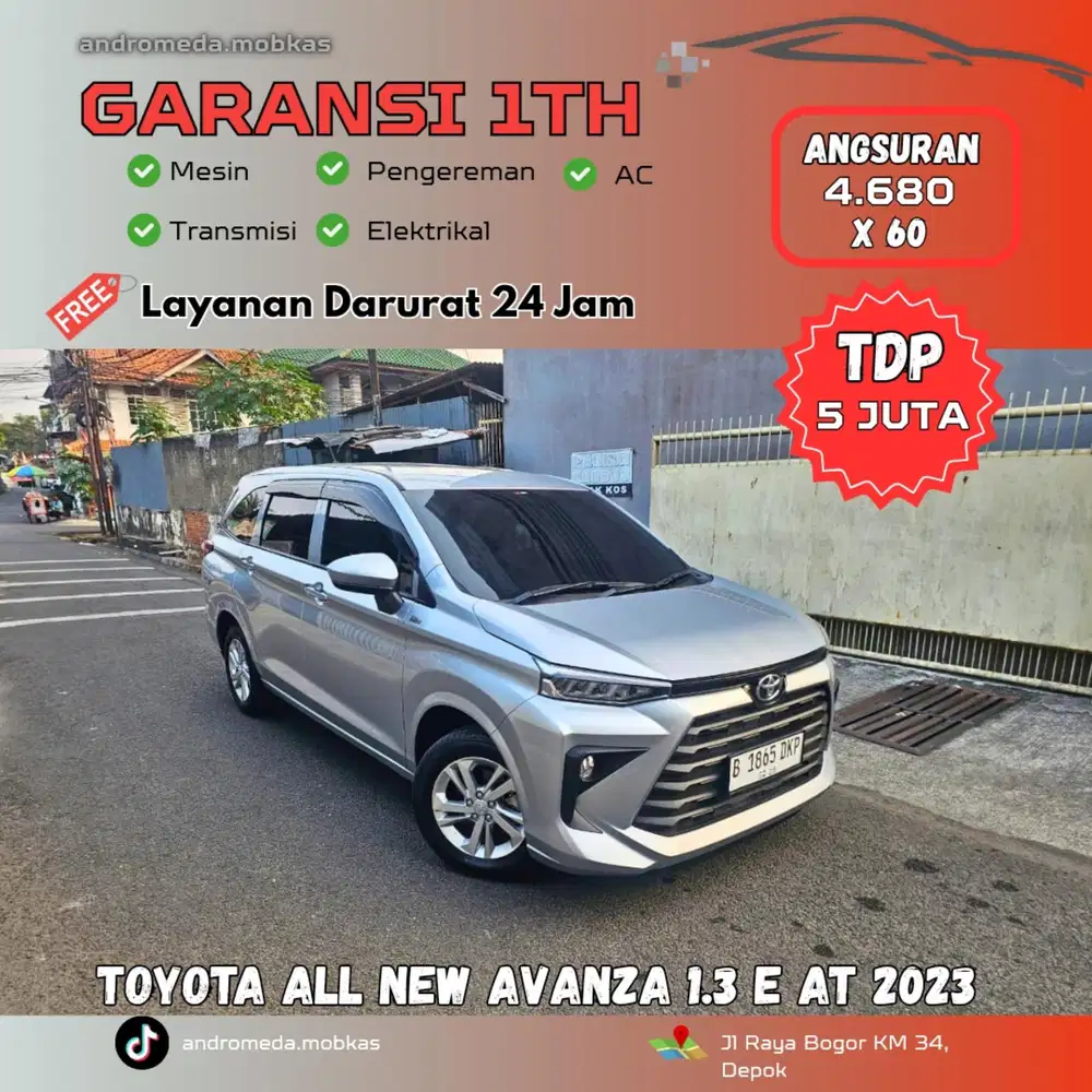 TDP TERMURAH 5 JT TOYOTA ALL NEW AVANZA 1.3 E AT 2023 ISTIMEWA