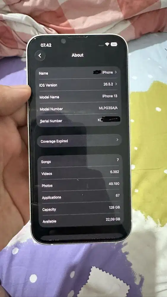 JUAL IPHONE 13 PUTIH 128GB RESMI