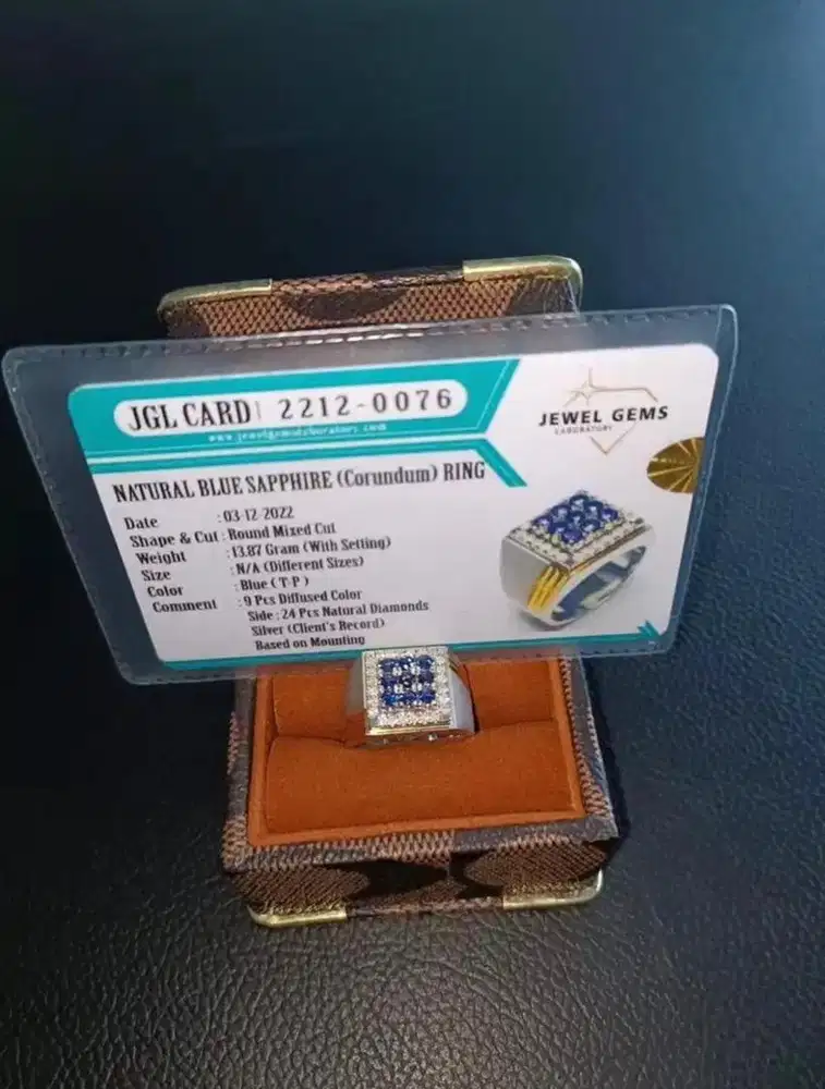 Cincin blue safir mata 9