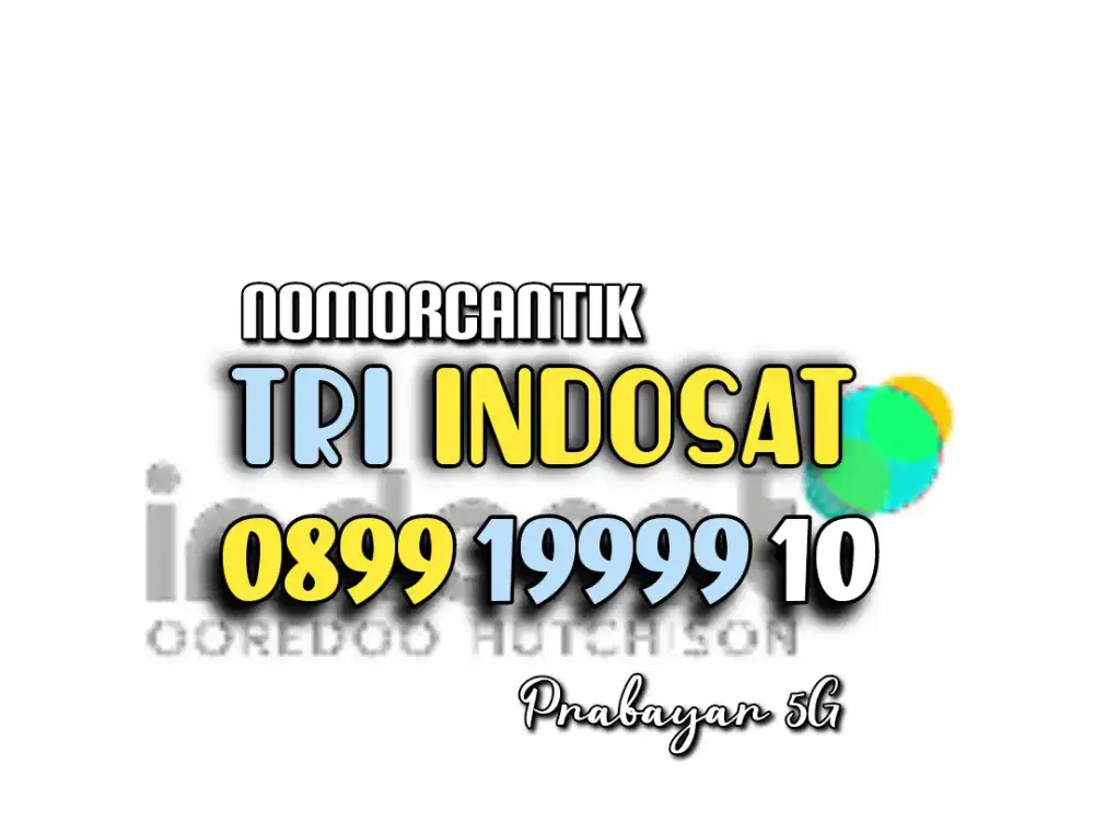 (bisa COD) PROMO Nomor CANTIK TRI INDOSAT PraBayar HOKI Kuarted 9999