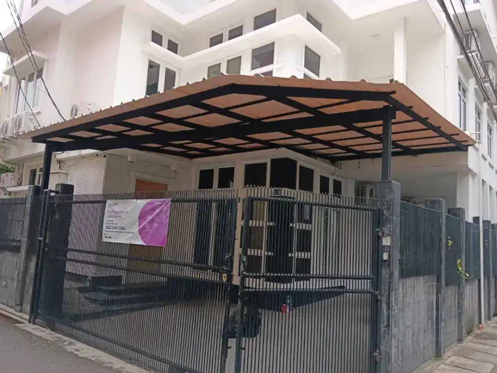 Pasang canopy alderon single dan atap bocor