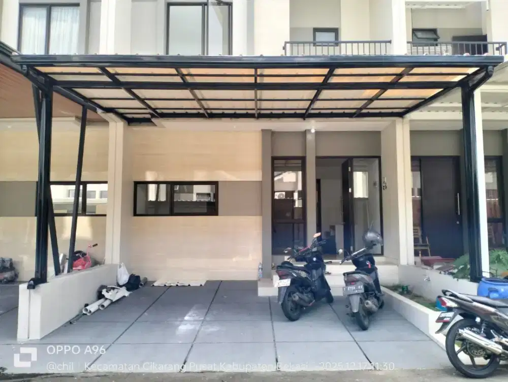 Pasang canopy alderon single dan atap bocor