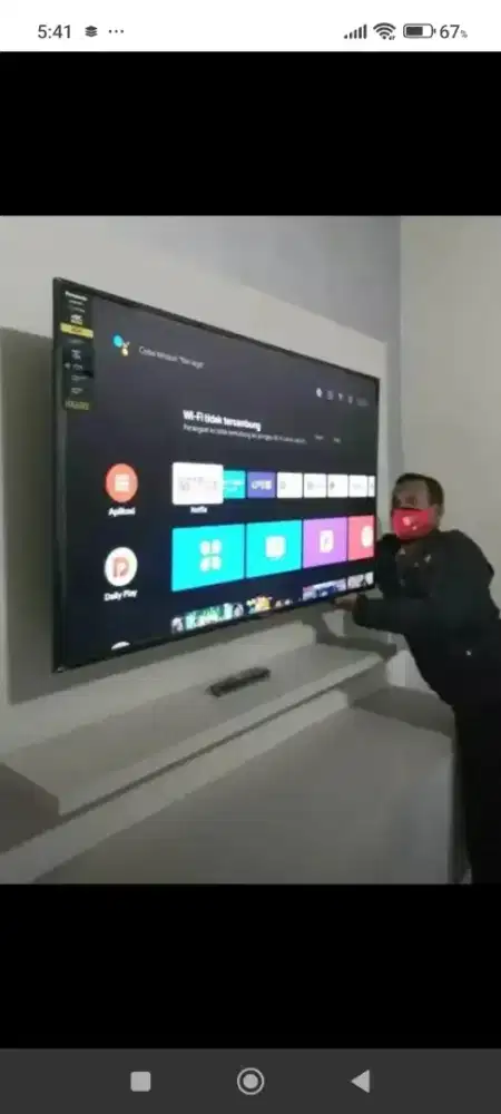 jasa pasang braket led tv