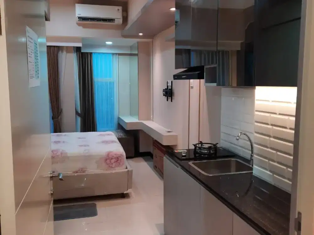 Disewakan Apartemen Amor Conecting Pakuwon City Mall Studio Full Furnish Interior