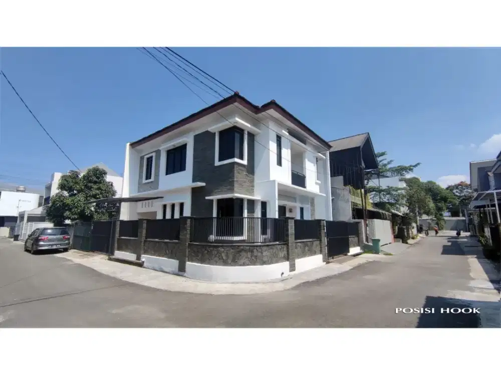 ​Rumah Baru Hook 2 Lantai Siap Huni Dekat Tol Buahbatu Bandung - SHM IMB Lengkap