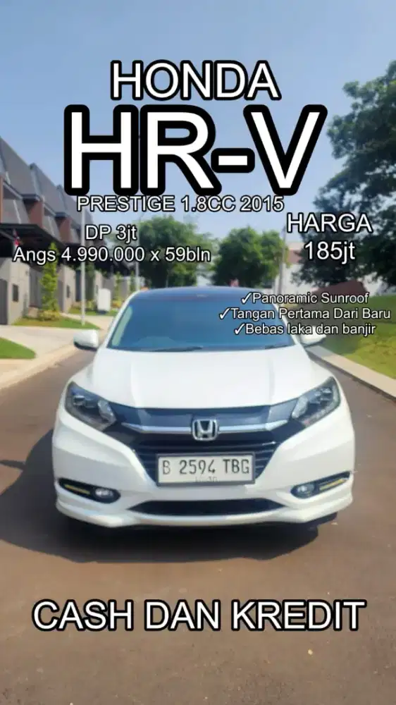 Dp 3jt angs 4,990 × 59bln ! Hrv prestige 1.8cc sunroof panoramic 2015