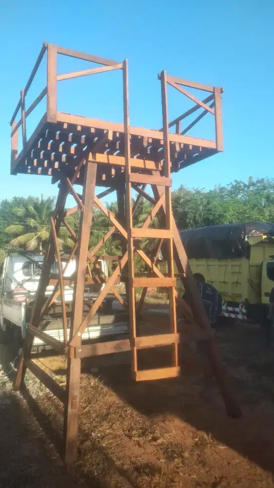 Tower tandon menara ulin tinggi 3 /4 mtri tiang 10/10