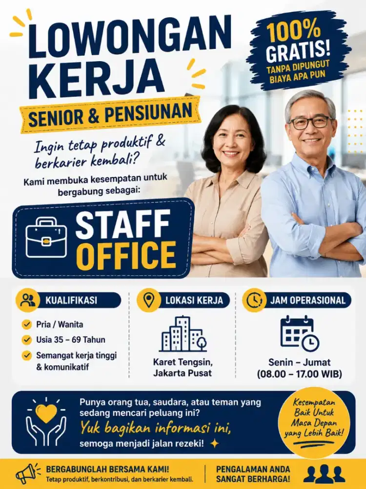 Staff Office - Karet Tengsin, Jakarta Pusat