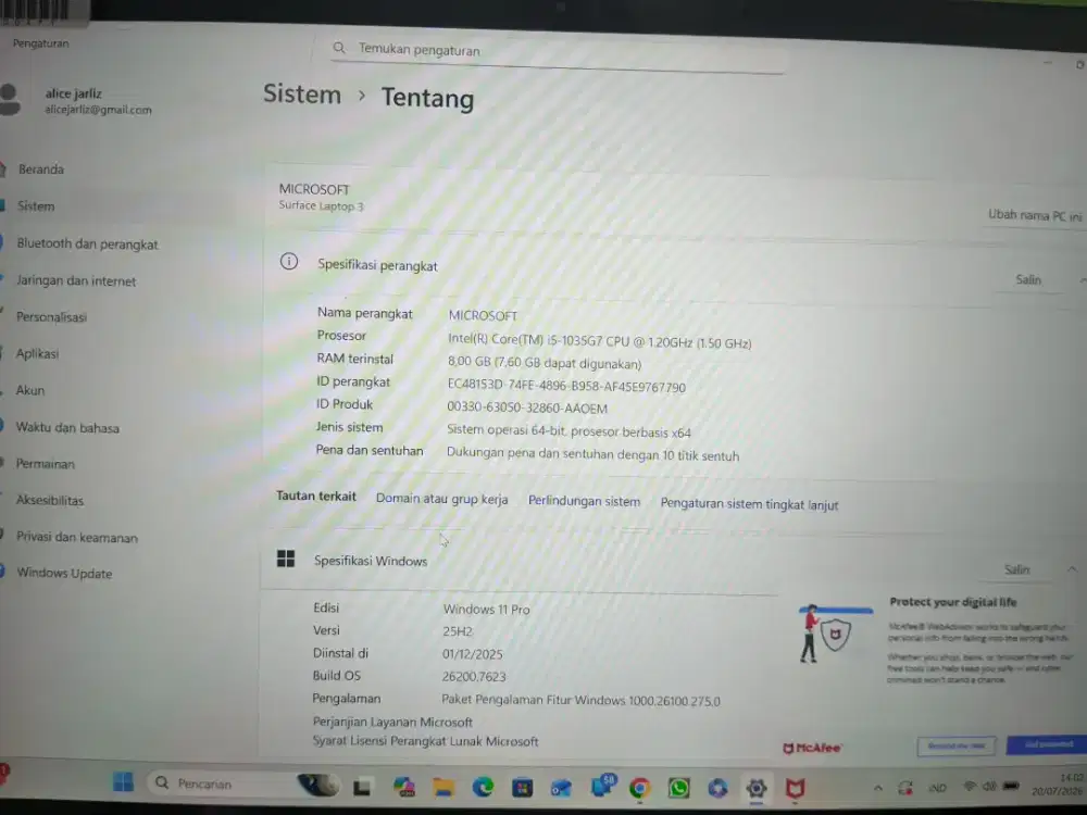 Laptop Microsoft