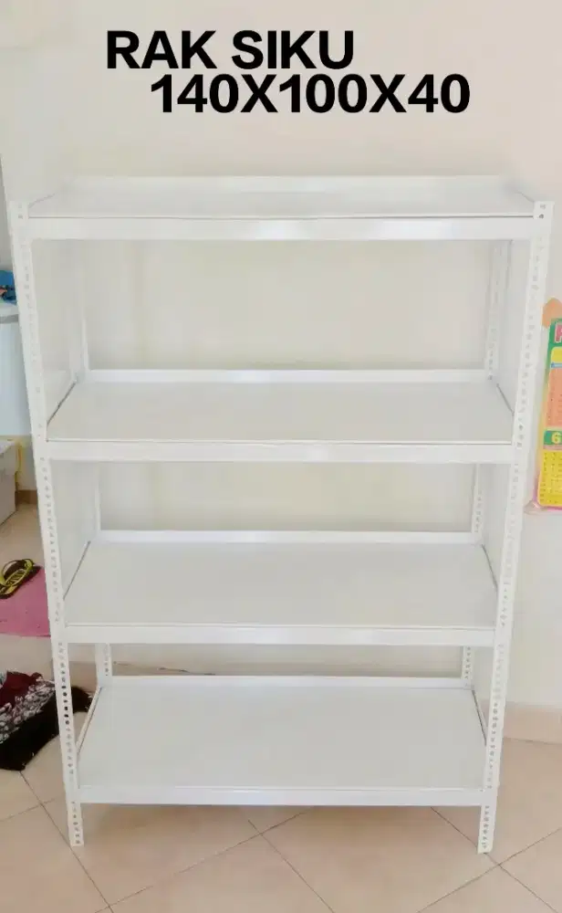 Rak besi siku papan aluminium
