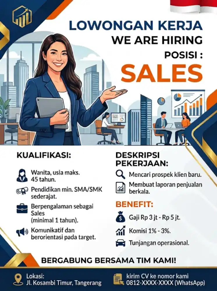 DIBUTUHKAN SALES BERPENGALAMAN