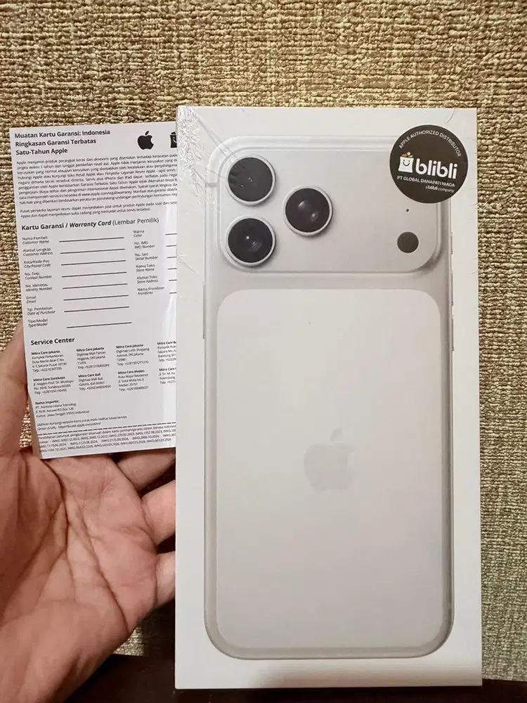 Iphone 17 Promax Silver 256Gb