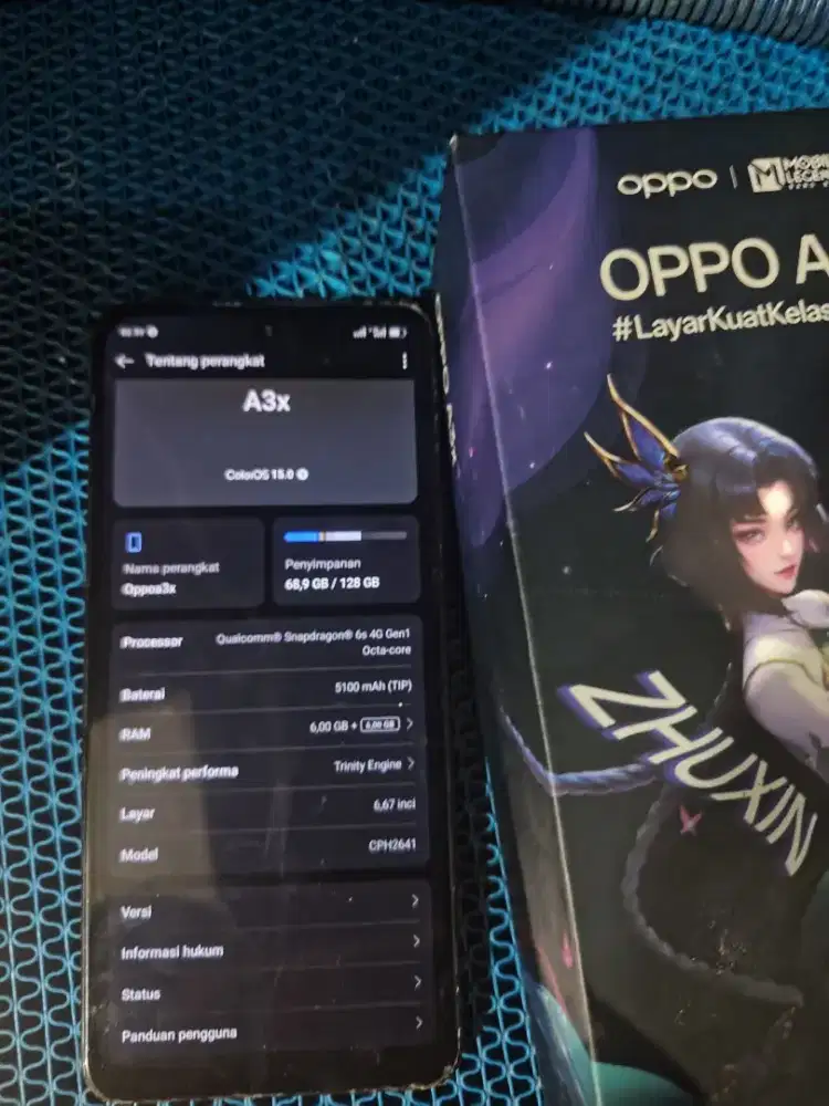 oppo a3x ram 6/128 fullset