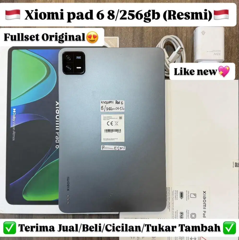 Xiomi pad 8/256gb (resmi)
