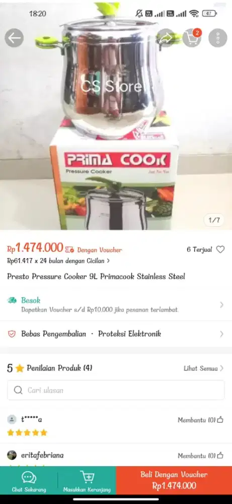 panci fresto Prima Cook,,kapasitas  9Liter,,