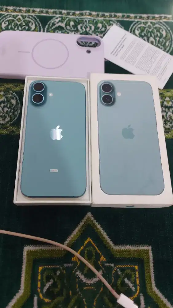 Iphone 16 plus 256 gb teal ibox masih garansi
