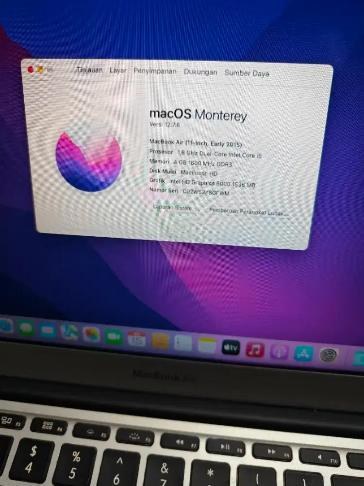 MacBook Air 11inch Early 2015 MacOs Monterey