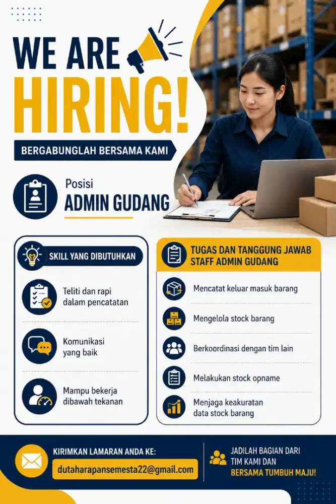 Loker admin gudang