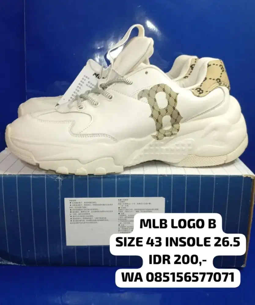 MLB logo B new size 41 insole 25.5