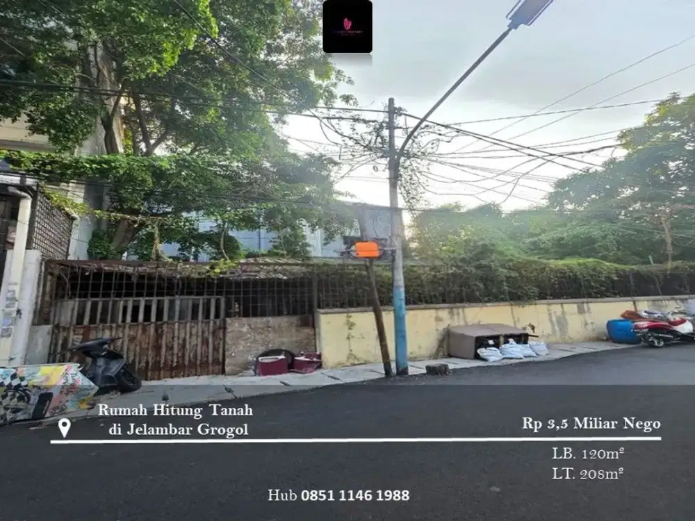 Dijual Rumah di Hitung Tanah di Jelambar Grogol