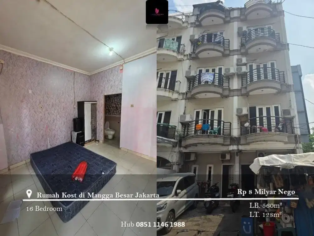 Dijual Rumah Kost di Mangga Besar