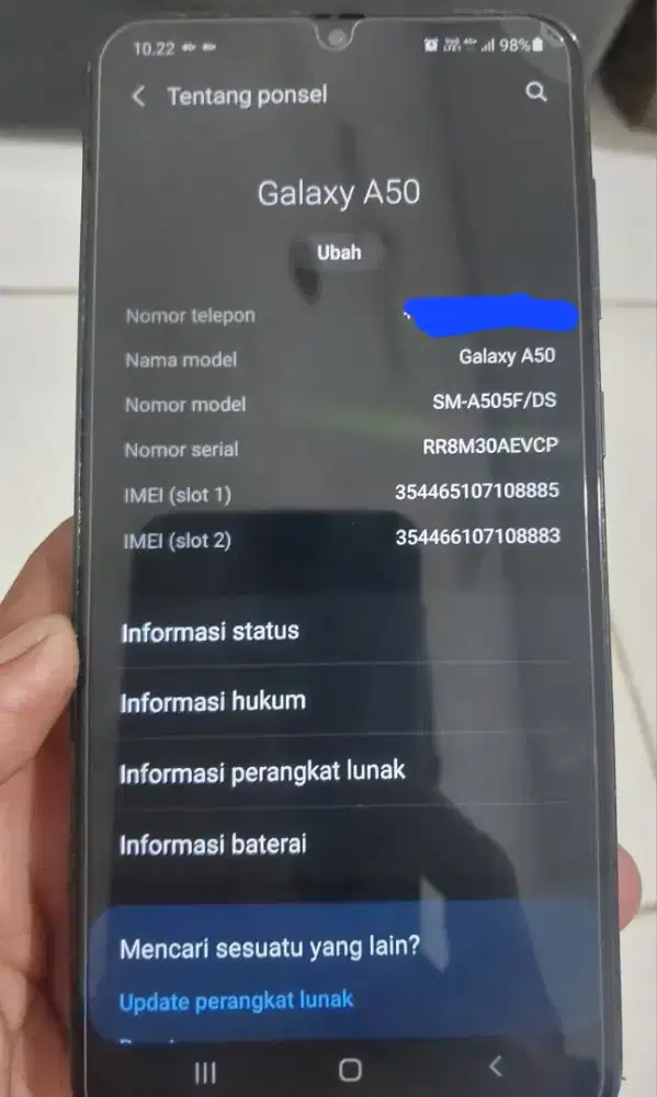 SAMSUNG A50 RAM 6/128 BATANGAN