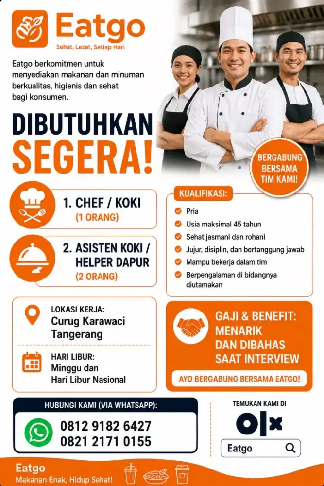 Chef / Koki Dan Asisten Koki