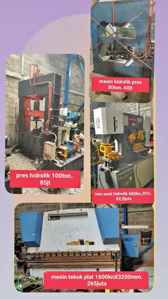Mesin potong plat kondisi prima