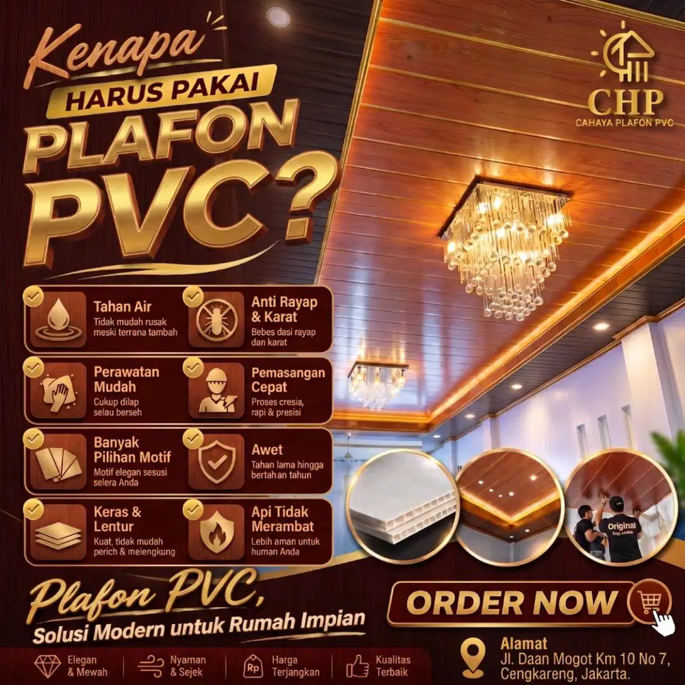 Premium Plafon PVC | Banyak Varian Motif dan Warna