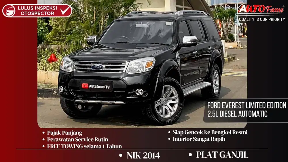 Ford Everest Limited Edition 2.5L Diesel Automatic NIK 2014 (Last Edit