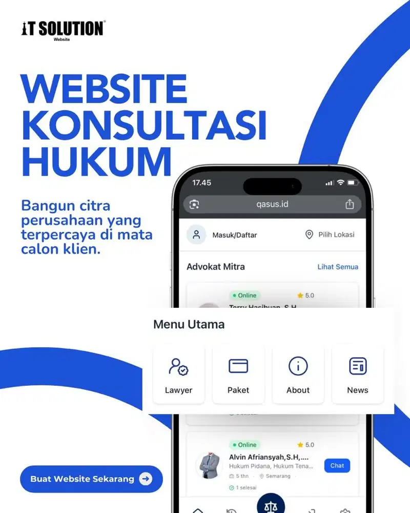 Pembuatan Website Konsultan Hukum Online Profesional dan Bergaransi