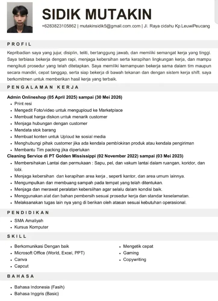 CARI KERJAAN ADMIN ATAU APAPUN ASAL JANGAN PIALANG