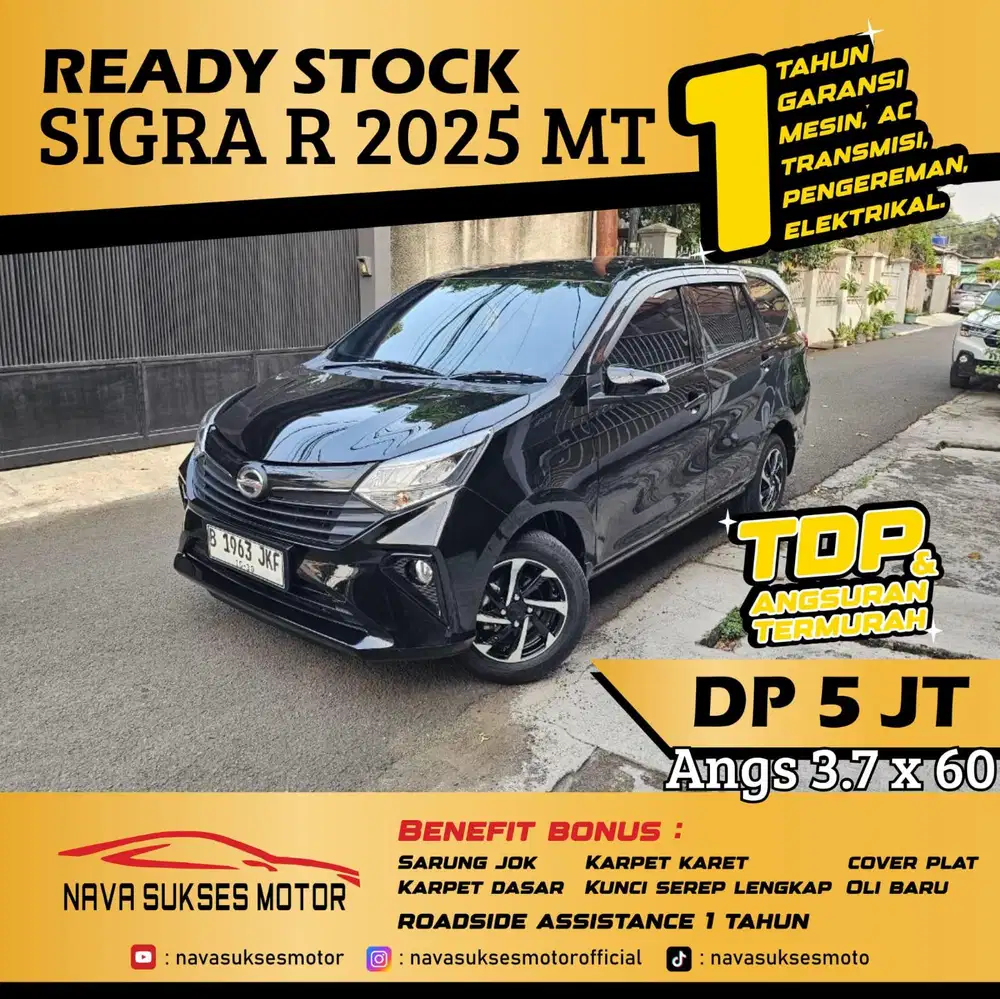 TDP 5jt TERMURAH Daihatsu Sigra R 2025 MT