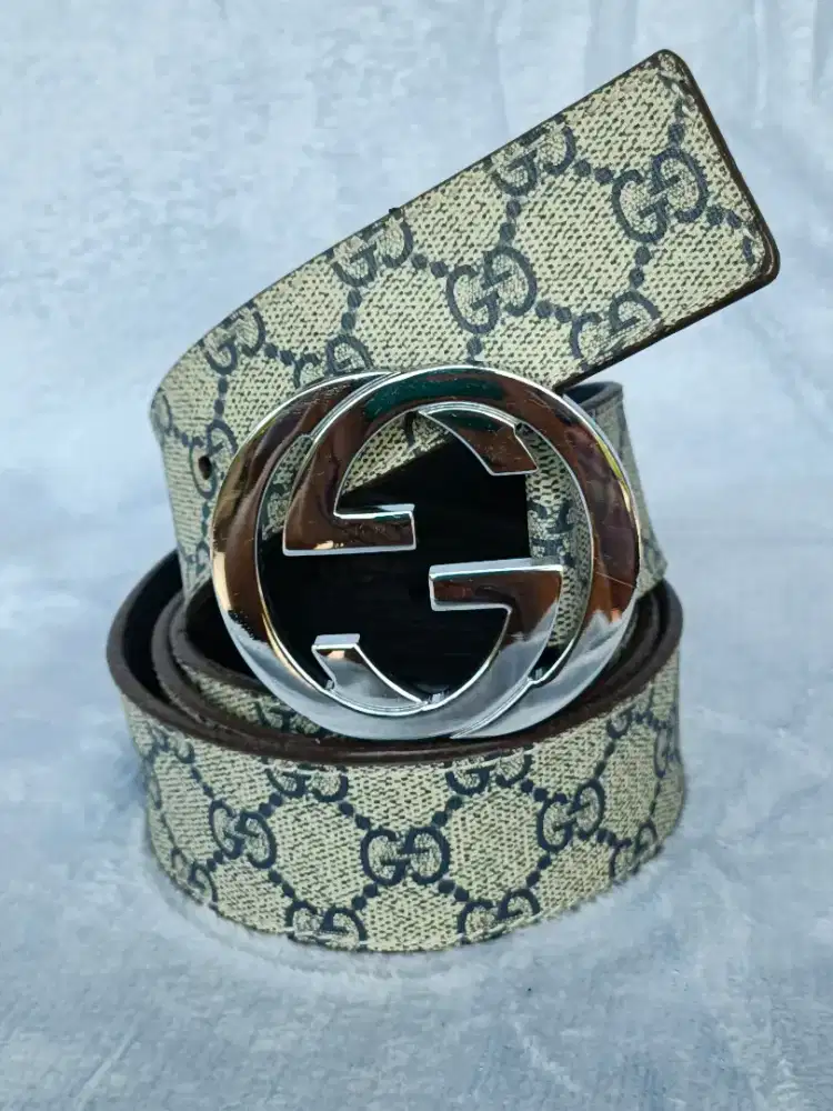 Gucci men supreme preloved sabuk pria like new harga pas net