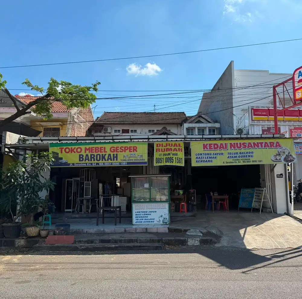 DIJUAL RUMAH + AREA USAHA PINGGIR JL DR SURATMO SEMARANG BARAT