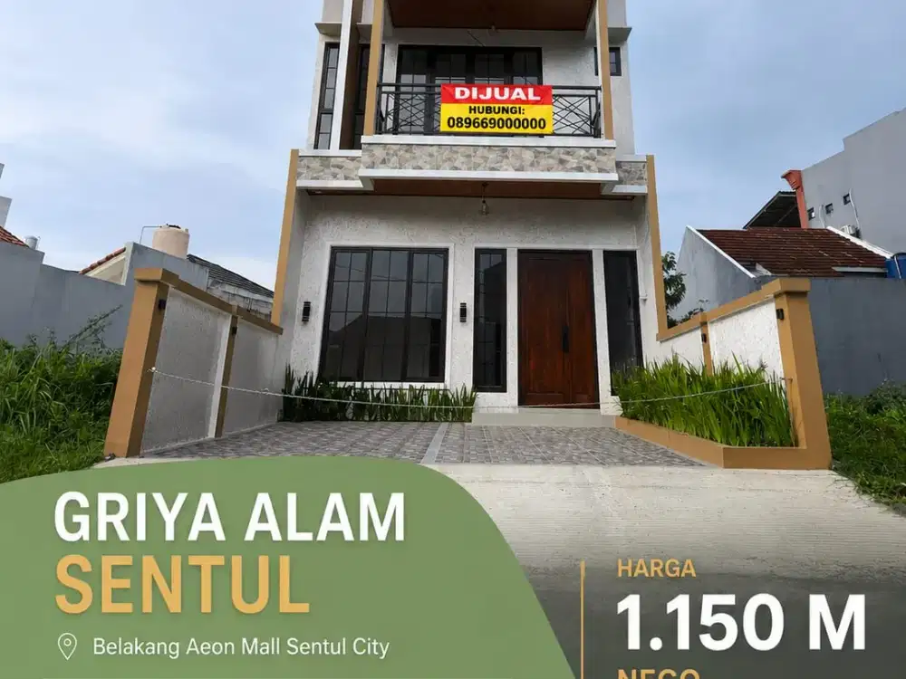 Rumah Dijual 100% New Sentul Bogor Dekat Aeon Mall Sentul City Bogor - Griya Alam Sentul