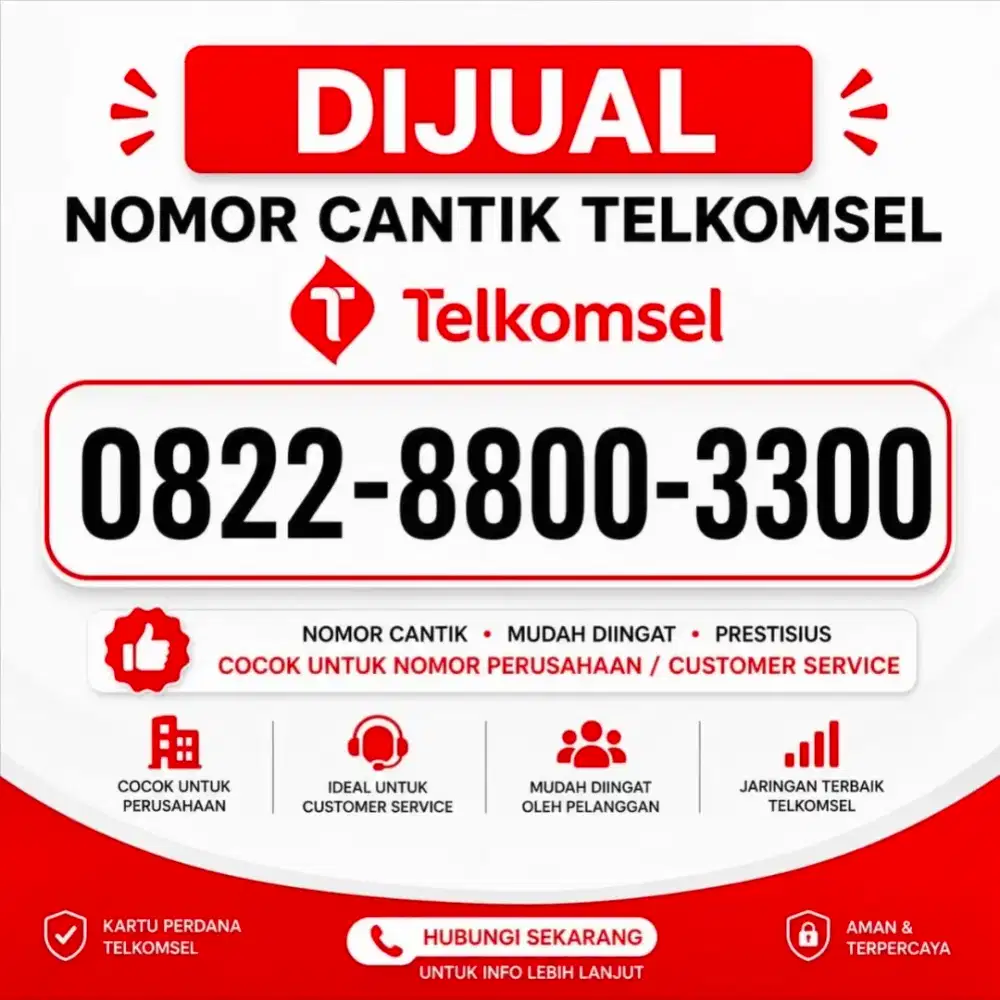 Nomor Cantik Telkomsel Premium untuk WhatsApp Bisnis Customer Service
