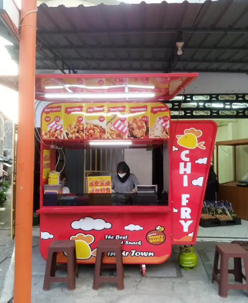 Gerobak Booth makanan